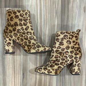 H&M Leopard Print Ankle Booties